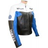YAMAHA R6 Blue Motorcycle Leather Jacket 
